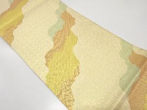 佐賀錦　道長取りに古典柄織り出し　袋帯